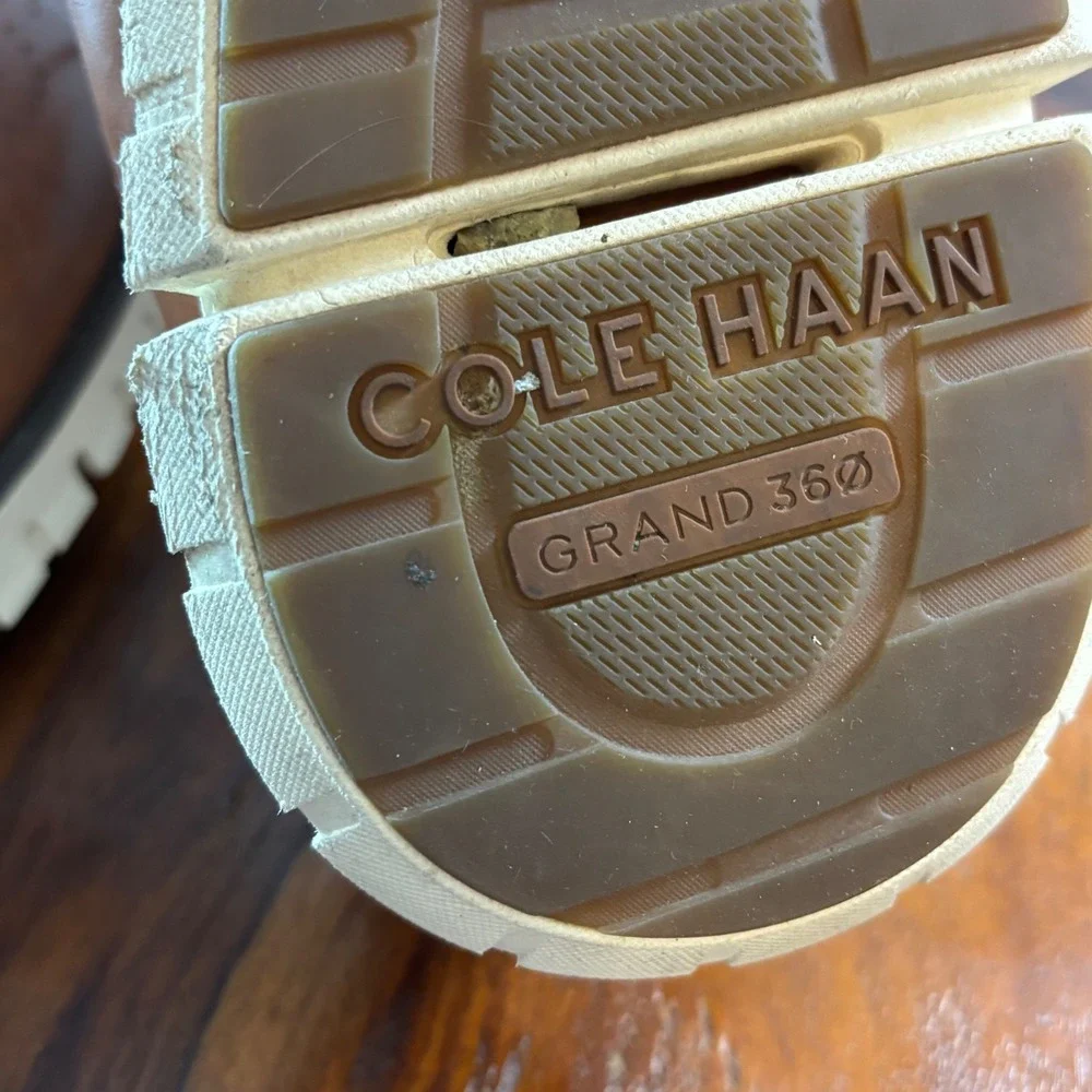 Cole Haan Zerogrand Wingtip Oxford Mens 14M British Tan Leather C39602 Shoes